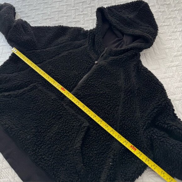Lululemon Athletica Lulu XL/XXL Black Sherpa Teddy Bear Cropped Hoodie - Picture 12 of 13